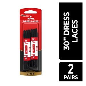 Kiwi dress round casual black 30 inch laces 2 pairs